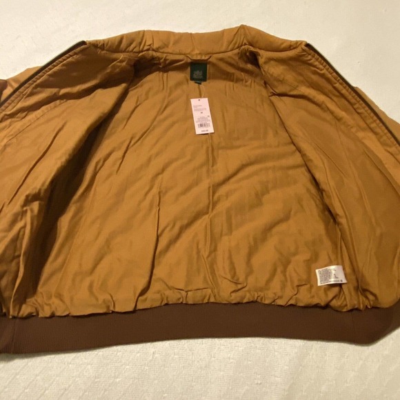 Wild Fable Women's Medium Oversized Woven Quilted Bomber Jacket Dessert Orange - Picture 5 of 13